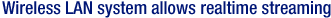 Wireless LAN system allows realtime streaming