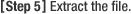 [Step 5] Extract the file.